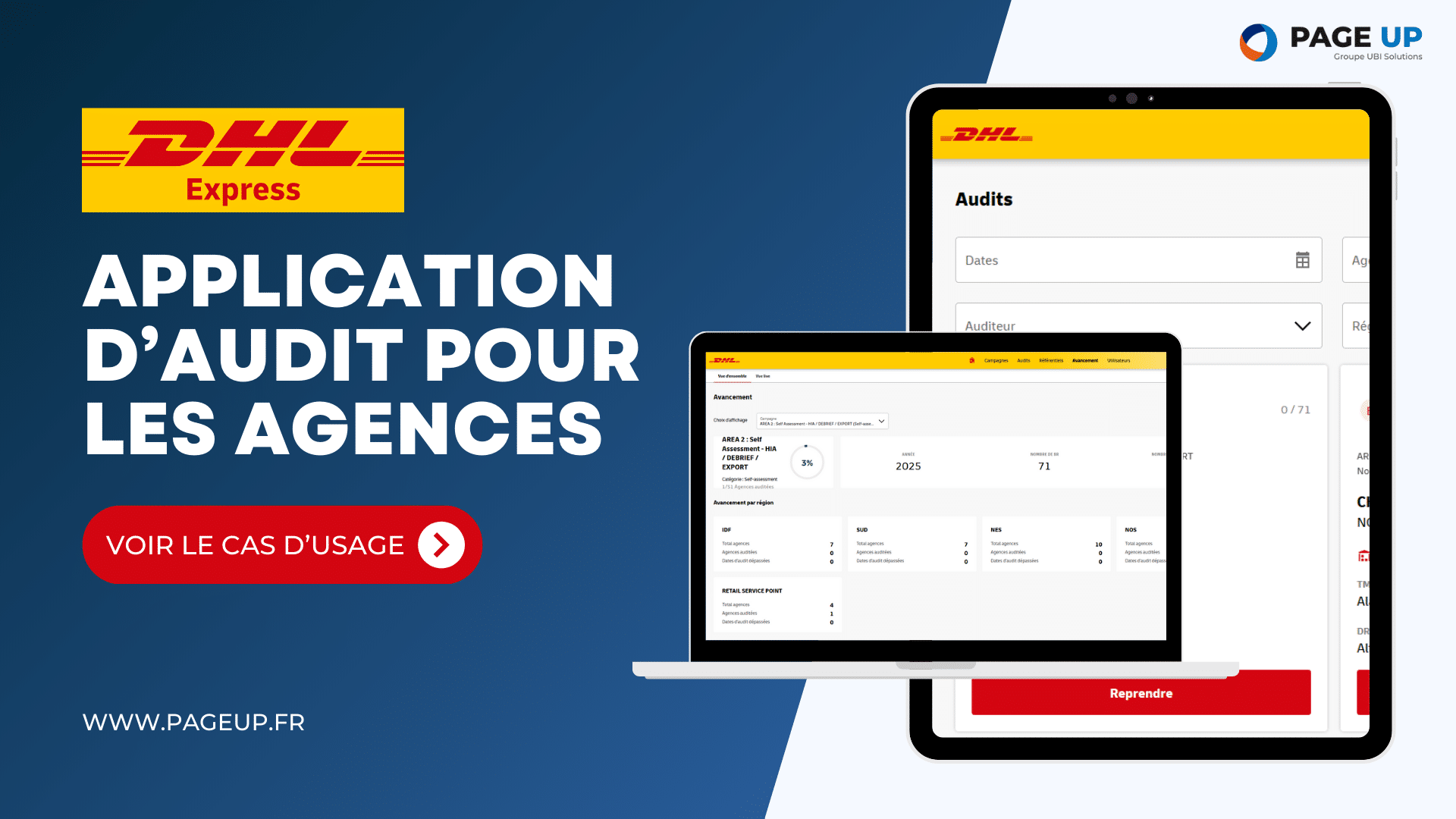 Application d'audit déployée par Page Up pour DHL