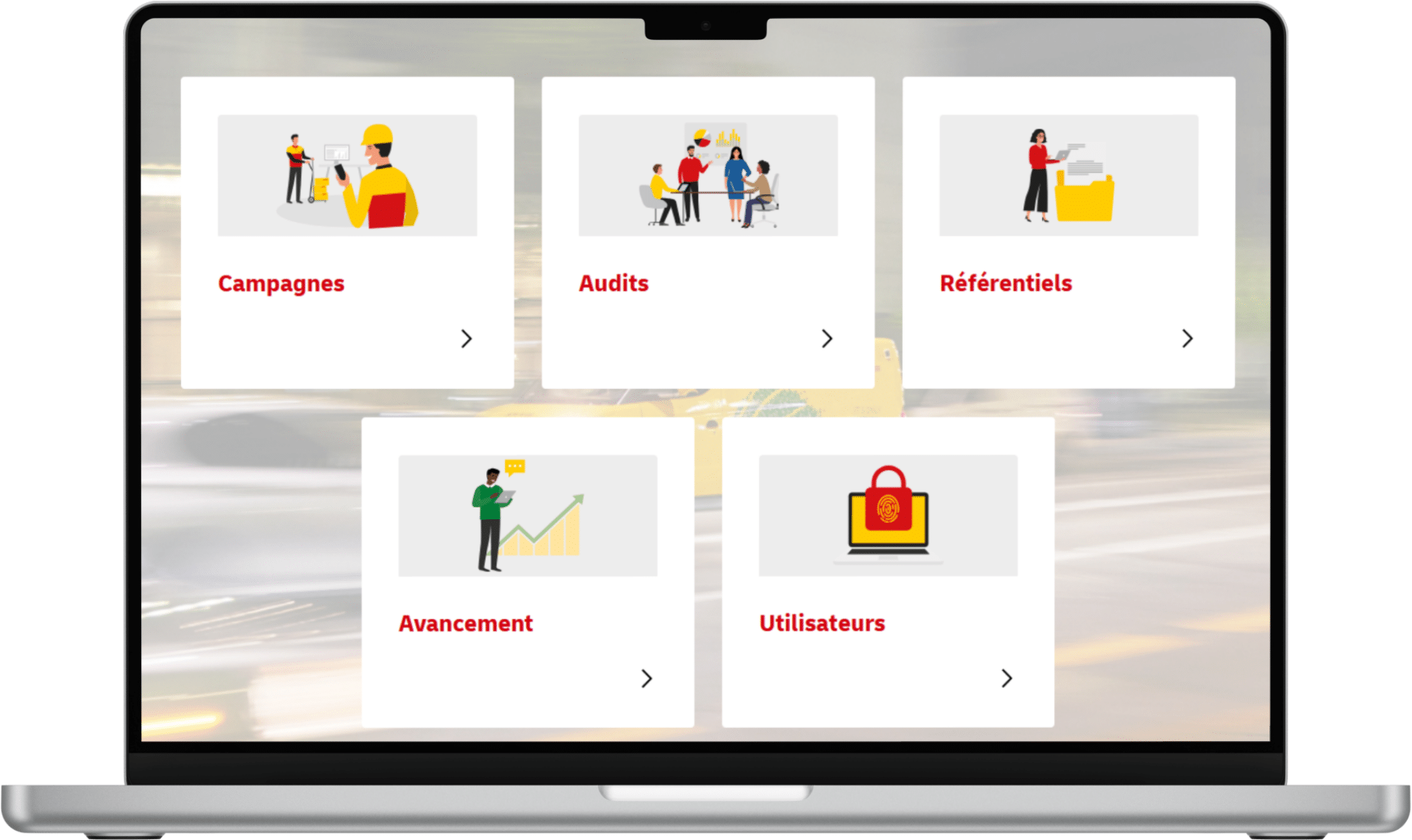 Application Page Up pour audit DHL